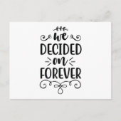 Wir entschieden uns für immer postkarte (Vorderseite)