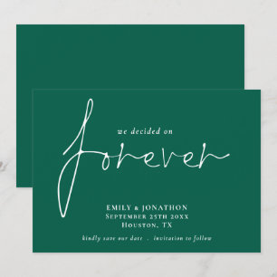 Wir entschieden uns Save the Date für Forever Emer