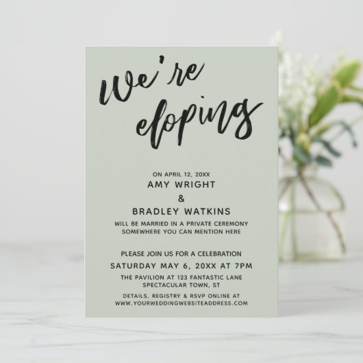 Wir entwickeln eine moderne Handschrift Typografie Einladung (Stehend Vorderseite)