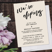 Wir entwickeln eine moderne Handschrift Typografie Einladung