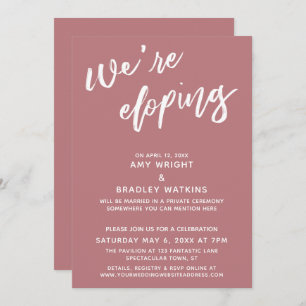 Wir entwickeln einfaches, dusty Rose Handwriting-S Einladung