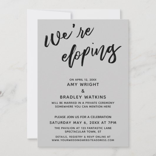 Wir entwickeln einfaches, modernes Handschriften-G Einladung (Vorderseite)