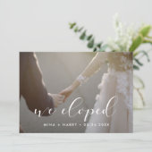 Wir entwickelten eine elegante Kalligraphie-Fotoka Ankündigung (Stehend Vorderseite)