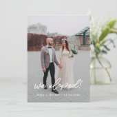 Wir entwickelten eine moderne Hochzeitskarte Ankündigung (Stehend Vorderseite)