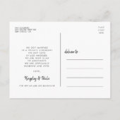 Wir entwickelten Minimalistisches handgeschriebene Postkarte (Rückseite)