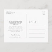 Wir entwickelten Minimalistisches handgeschriebene Postkarte (Rückseite)