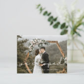 Wir entwickelten Minimalistisches handgeschriebene Postkarte (Stehend Vorderseite)