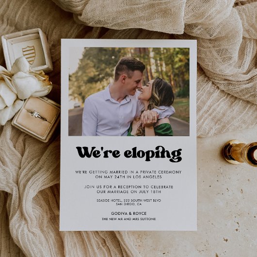 Wir erarbeiten eine stilvolle Retro-Hochzeitsankün Einladung