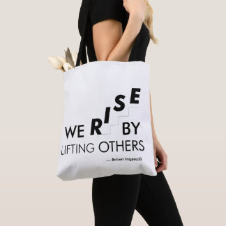 Wir erheben uns, indem wir andere anheben tasche