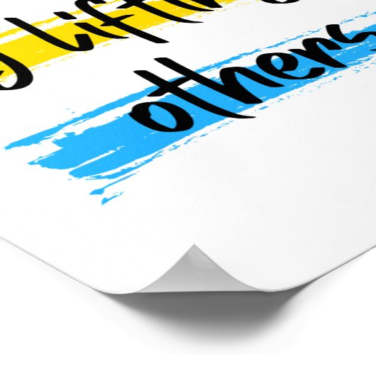 Wir erheben uns, indem wir andere aufheben poster (Ecke)