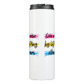 Wir erheben uns, indem wir andere aufheben thermosbecher (Rückseite)