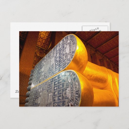 Wir erinnern an Budda, Wat Pho, Bangkok. Postkarte (Vorne/Hinten)