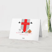 "Wir erinnern uns an sie" Hallowe'en card Karte (Rückseite)