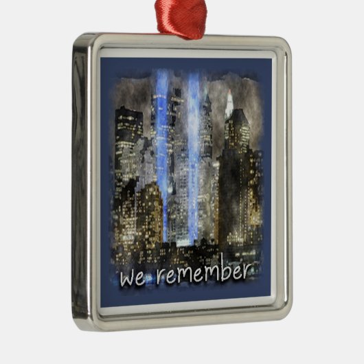 WIR ERINNERN uns an Verzierung Silbernes Ornament (Rechts)