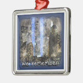 WIR ERINNERN uns an Verzierung Silbernes Ornament (Links)