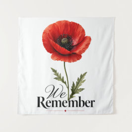 Wir erinnern uns – Roter Mohn Gedenktag-Tribut Wandteppich