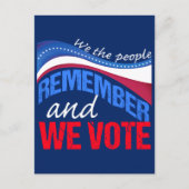 Wir erinnern uns und wir stimmen ab postkarte (Vorderseite)