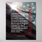 WIR ERINNERN UNS, WIR SIND DANKBAR POSTER (Vorne)