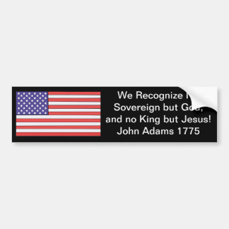 Wir erkennen nicht souveränes aber Gott und keinen Autoaufkleber