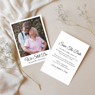 Wir erneuern unser Gelübde einfach minimalistisch Save The Date