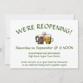 WIR ERÖFFNEN! Bar Restaurant Individuell gestaltet Einladung (Vorderseite)