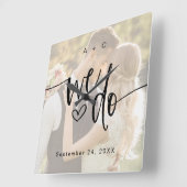 Wir erstellen ein Skript für ein Foto zur Hochzeit Quadratische Wanduhr (Winkel)