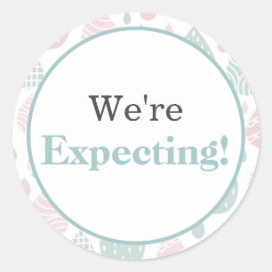 Wir erwarten! Ankündigung Baby Birth Sticker