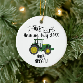 Wir erwarten Baby Announcement Keramik Ornament