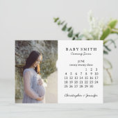 Wir erwarten Baby Month Juni 2023 Kalender News Einladung (Stehend Vorderseite)