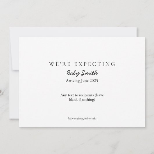 Wir erwarten Baby Month Juni 2023 Kalender News Einladung (Rückseite)