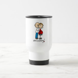 Wir erwarten Baby-T-Shirts und Geschenke Reisebecher