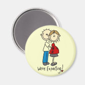 Wir erwarten Babytränke und -geschenke Magnet (Vorderseite/Rückseite)
