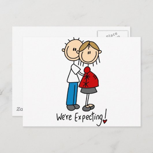 Wir erwarten Babytränke und -geschenke Postkarte (Vorne/Hinten)