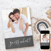 Wir erwarten Chalkboard Foto Schwangerschaft Ankündigung