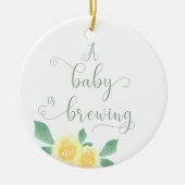 Wir erwarten, dass ein Baby Personalisiert braut Keramik Ornament (Vorne)