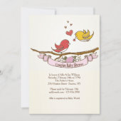 Wir erwarten, dass eine Mädchen-Paar-Babyparty Einladung (Vorderseite)