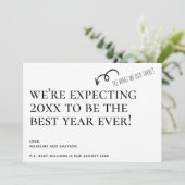 Wir erwarten die Ankündigung der Neujahrsschwanger (Stehend Vorderseite)