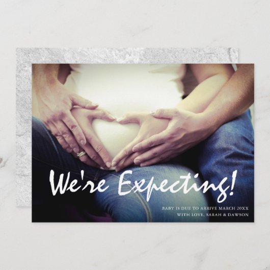 Wir erwarten die Ankündigung der Schwangerschaft (Vorne/Hinten)