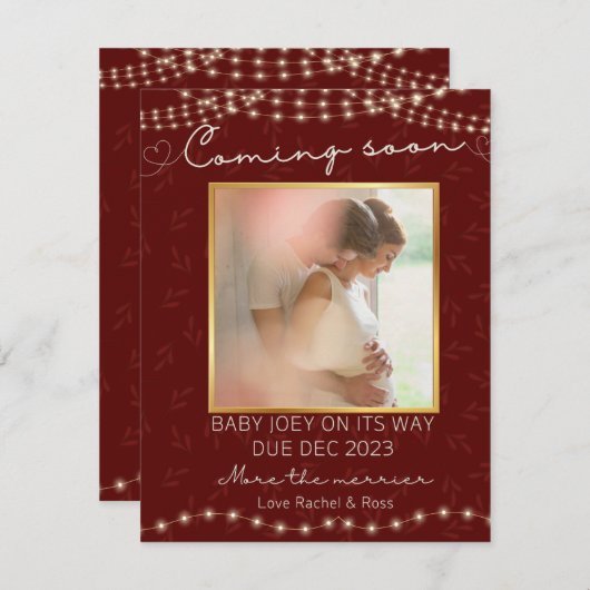 Wir erwarten die Ankündigung einer Schwangerschaft (Vorne/Hinten)