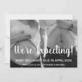 Wir erwarten die Geburtsankündigung des sonnigen F Ankündigung (Vorderseite)