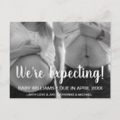 Wir erwarten die Geburtsankündigung des sonnigen F Ankündigungspostkarte (Vorderseite)