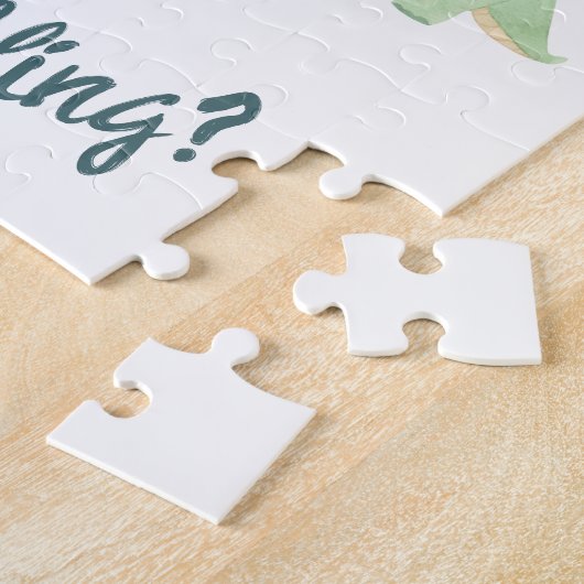 Wir erwarten die Schwangerschaft Ankündigung Dino Puzzle (Seite)