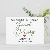 Wir erwarten eine besondere Schwangerschaft bei de Ankündigung (Stehend Vorderseite)