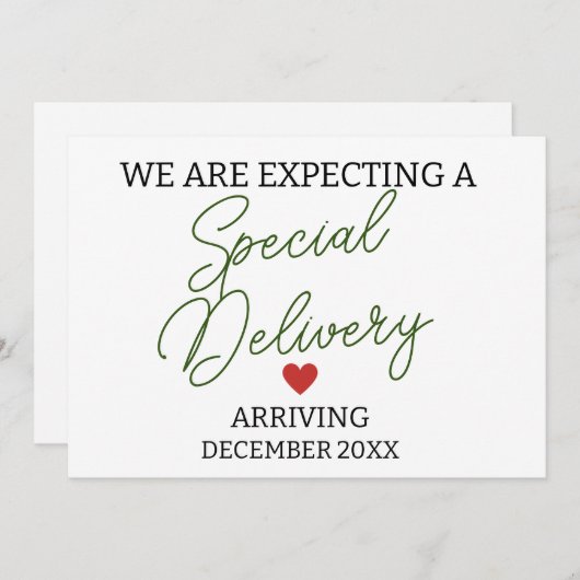 Wir erwarten eine besondere Schwangerschaft bei de Ankündigung (Vorne/Hinten)