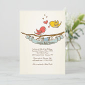 Wir erwarten eine Einladung für Paare mit Babydusc (Stehend Vorderseite)