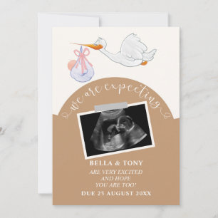 Wir erwarten eine Sonogramm-Karte für braune Schwa Einladung