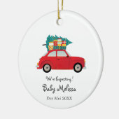 Wir erwarten Elternverzierung Keramik Ornament (Links)