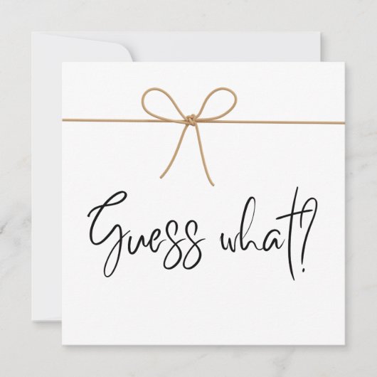 Wir erwarten Minimalistische Schwangerschaftsankün Einladung (Vorderseite)