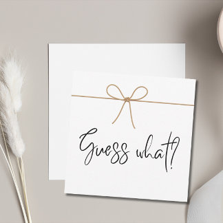 Wir erwarten Minimalistische Schwangerschaftsankün Einladung