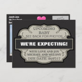 Wir erwarten! Personalisierte Ankündigung (Vorne/Hinten)